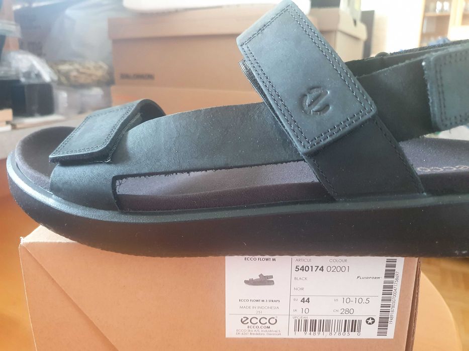 Sandały skórzane ECCO Flowt M  44 EU 28 CM czarne