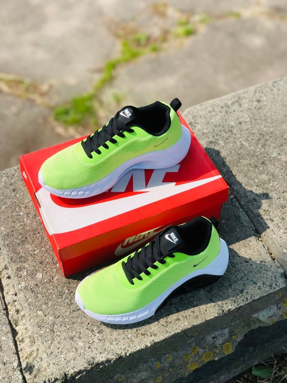 Мужские кроссовки Найк салатовые яркие кроссы Nike
