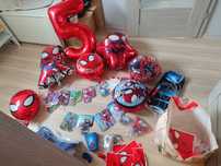 Spiderman balony dekoracje urodziny 5 dekoracje na tort napis mega