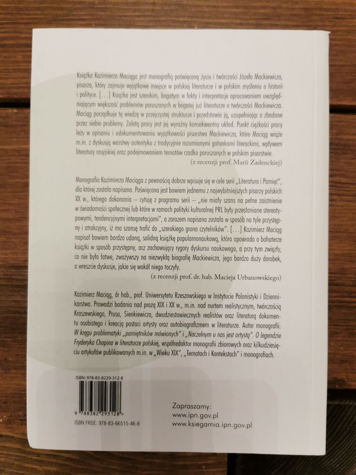 Sam jeden Józef Mackiewicz - Kazimierz Maciąg