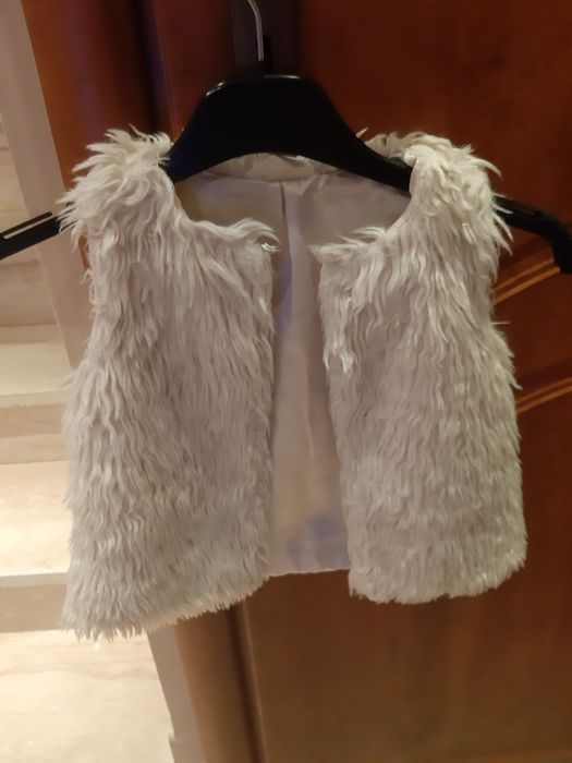 Kamizelka futerko podszewka 3 lata dziewczynka zwierzak lalka tkmaxx