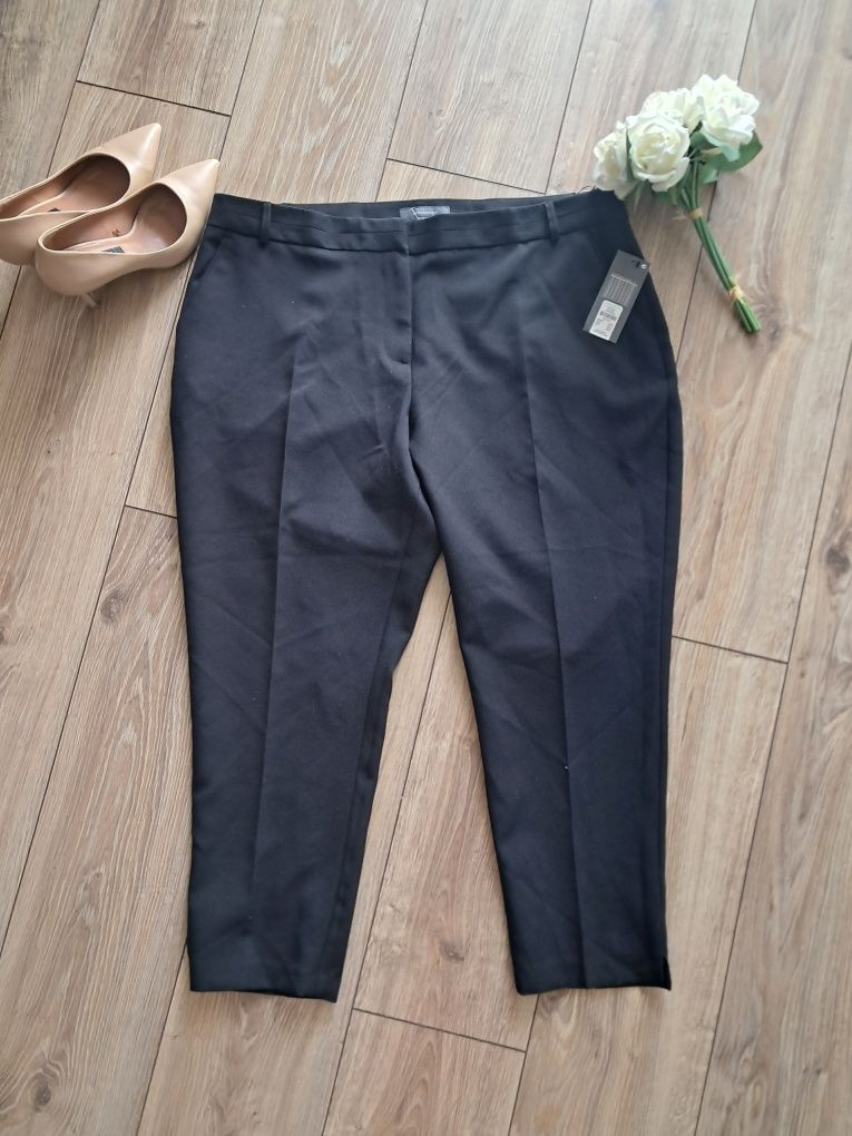 Nowe z metką czarne eleganckie spodnie 46