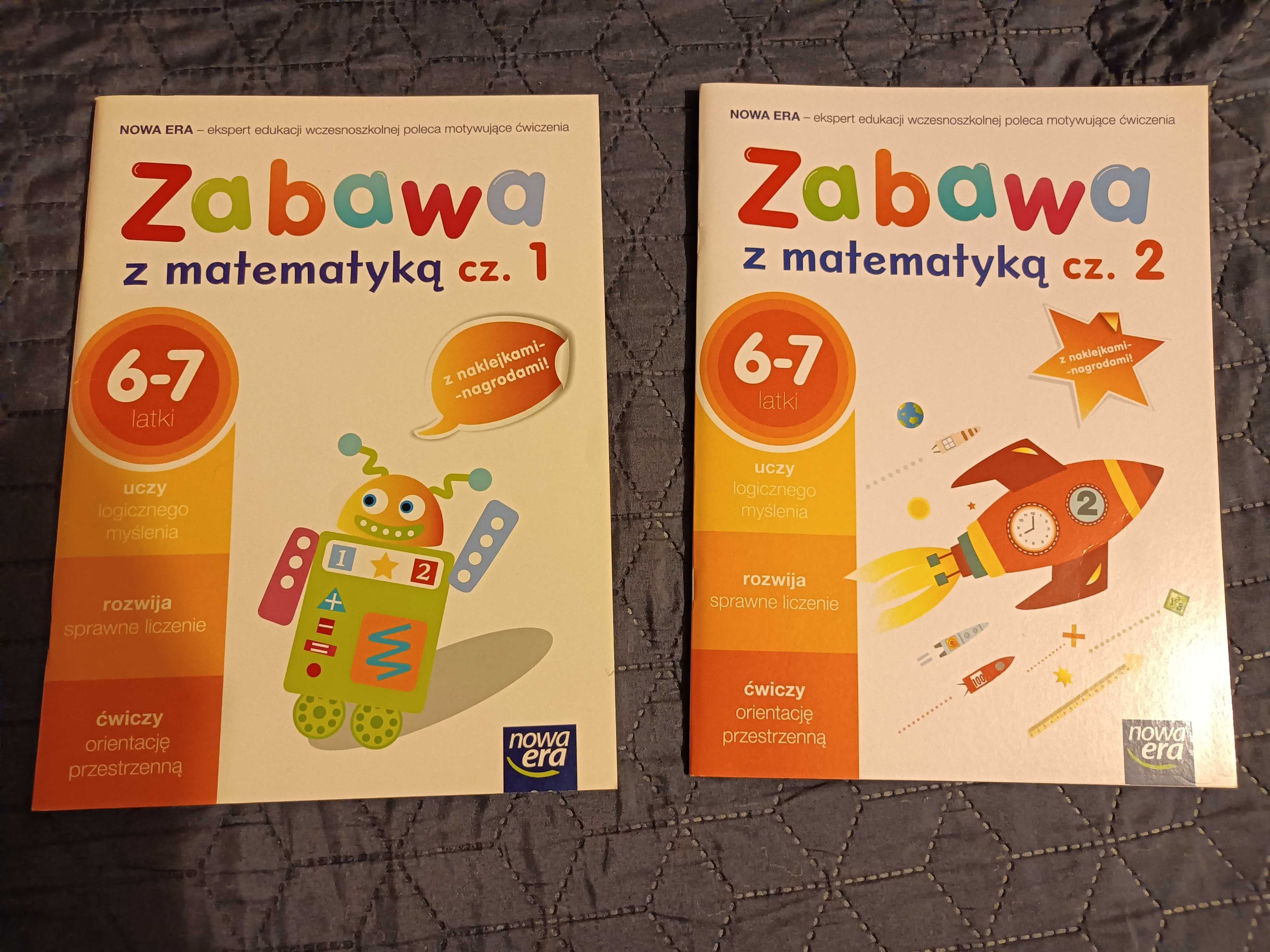Zabawa z matematyką. Część 1 i 2 6-7 lat nowa era - 2 sztuki