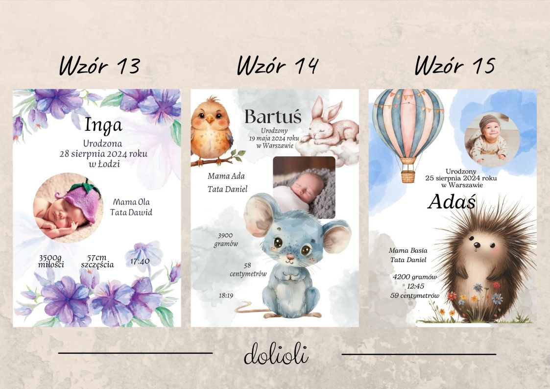 Plakat Metryczka A4