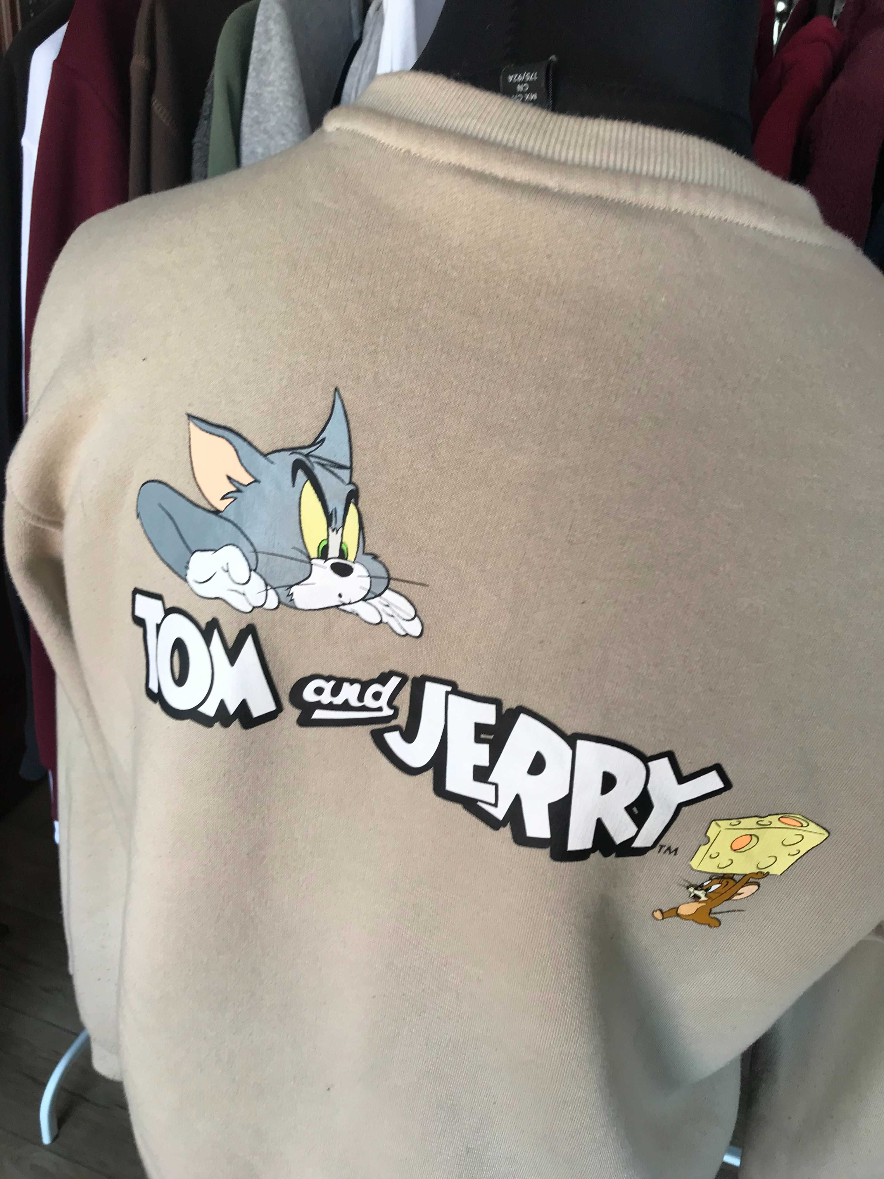 Bluza crewneck H&M Tom and Jerry rom. S