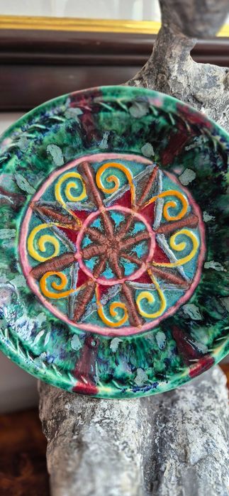 Talerz patera HB Quimper Quillivic
ceramika szkliwiona lata 50 XXw.