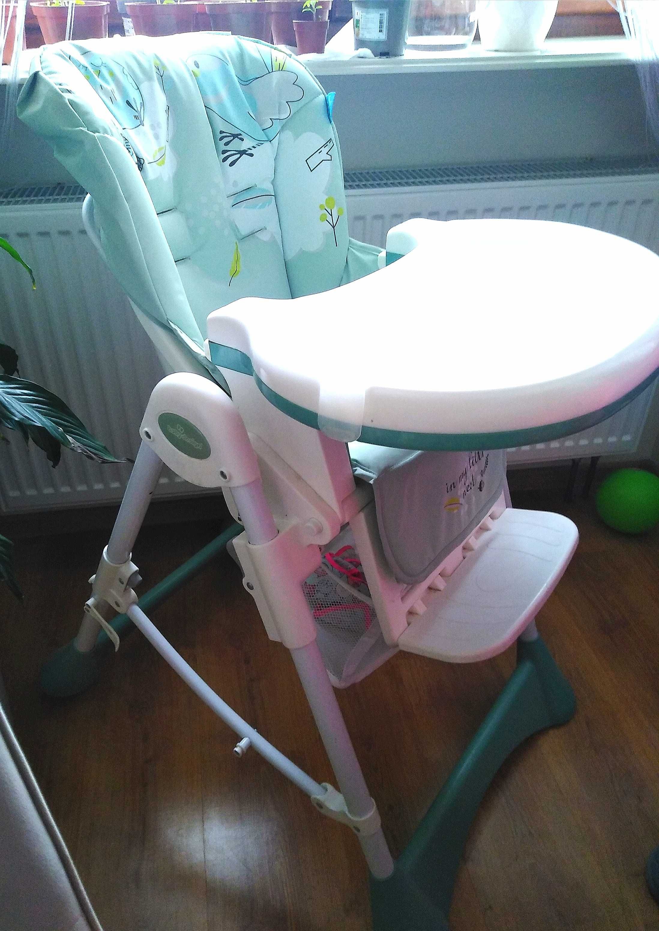 Fotelik krzesełko do jedzenia dla malucha baby design