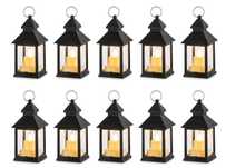 Zestaw 10 mini latarni/lampionów ze świecą LED