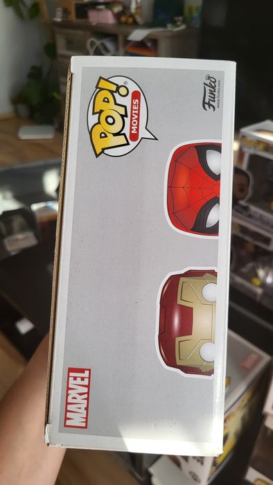 Iron man Spiderman  funko pop duopack. Vaulted. Unikat