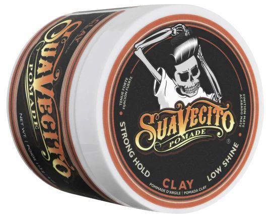 Suavecito Clay Pomade - Mocna glinka do włosów - matowy efekt 113g