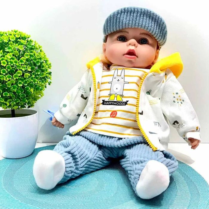 Лялька-пупс м'яконабивна з соскою та звуком укр мова 44см(M 5924 І UA)