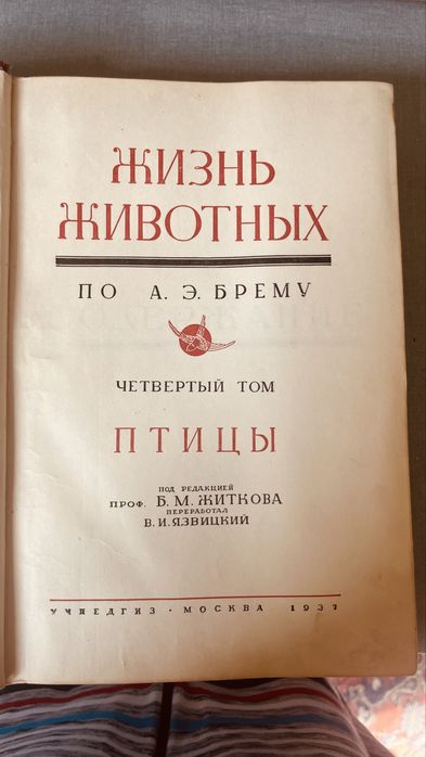 Брем Жизнь животных» 1931