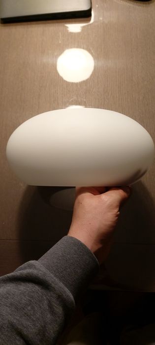 Lucande Sharvil klosz szklany biały UFO