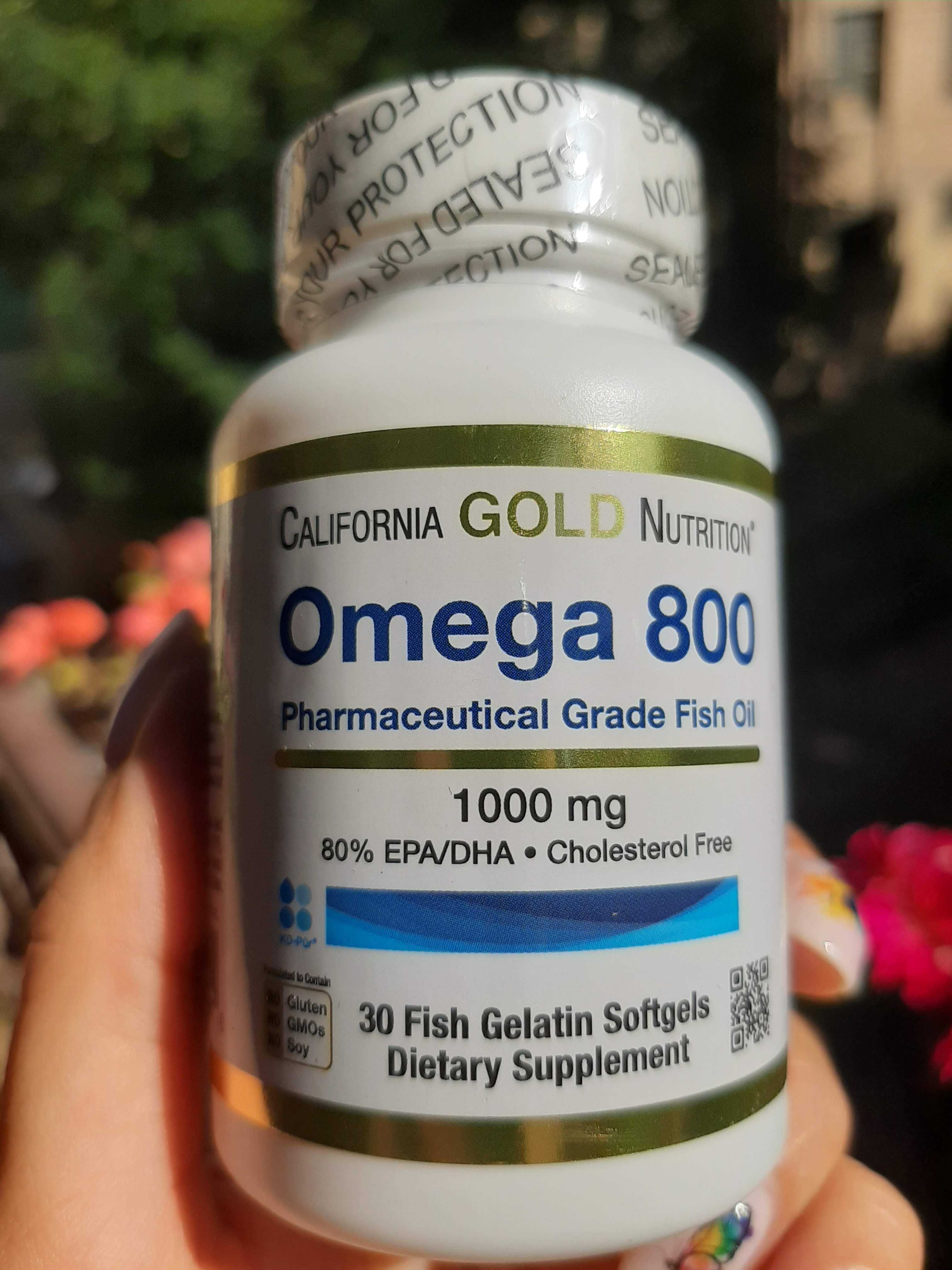 Омега 800 рыбий жир, California Gold, 80% EPA/DHA 1000 мг 30 90 шт