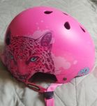 Kask różowy leopard; skate, rolki, deskorolka, hulajnoga, rower,wrotki