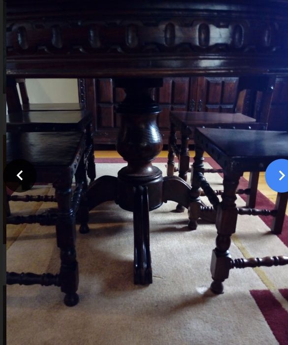 8 cadeiras de sala em pele genuína