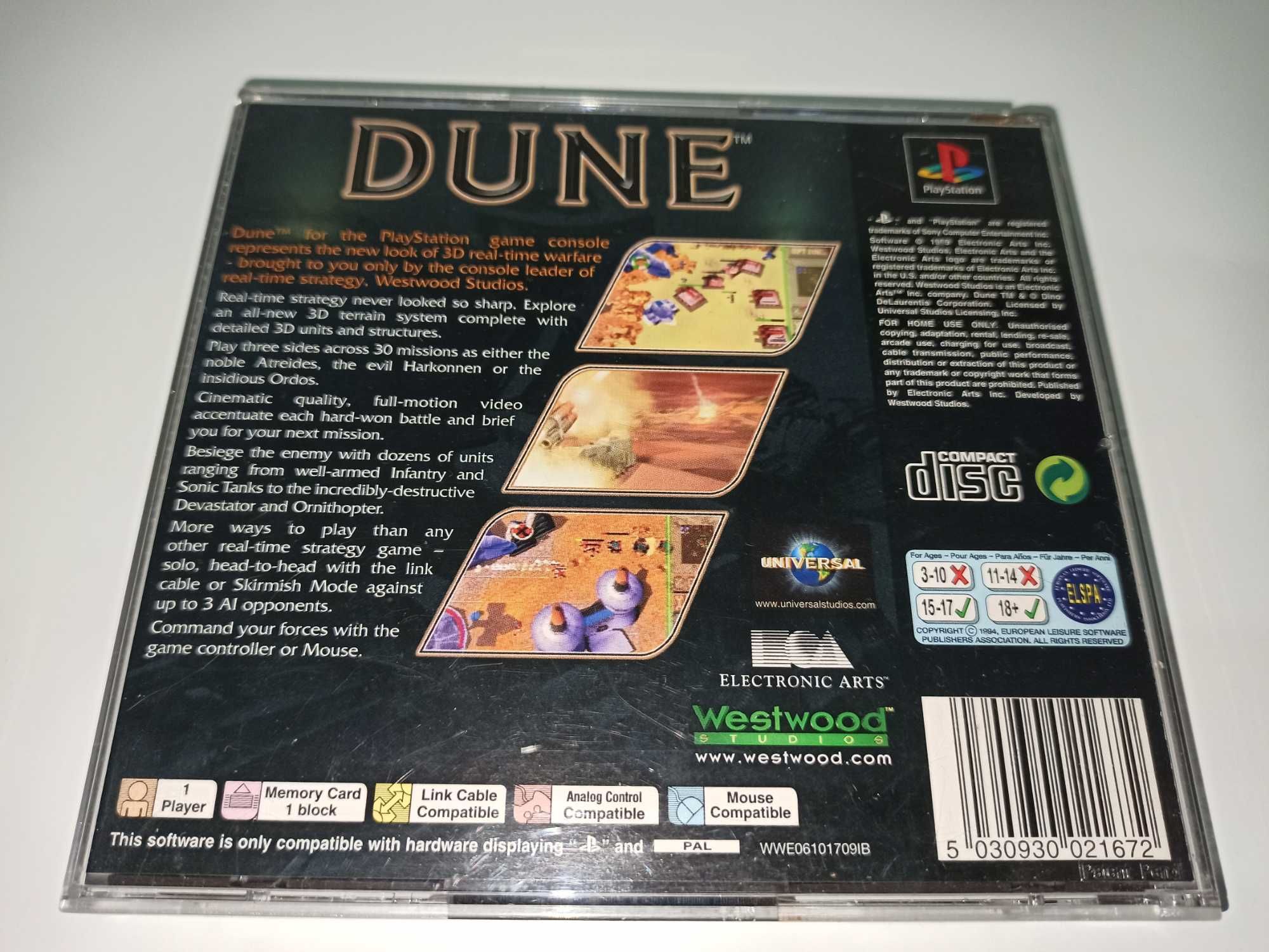 sony psx psone DUNE unikat zadbana strategia od WESTWOOD Studio