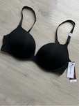 Stanik push up Calvin Klein 75D biustonosz czarny Basic klasyczny