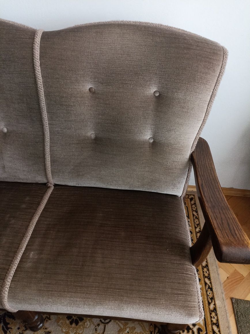 Sofa drewniana 2 osobowa
