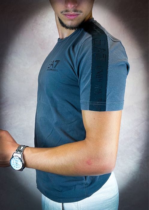 Super Gratis! Szara Męska T-shirt «Emporio Armani» Koszulka /