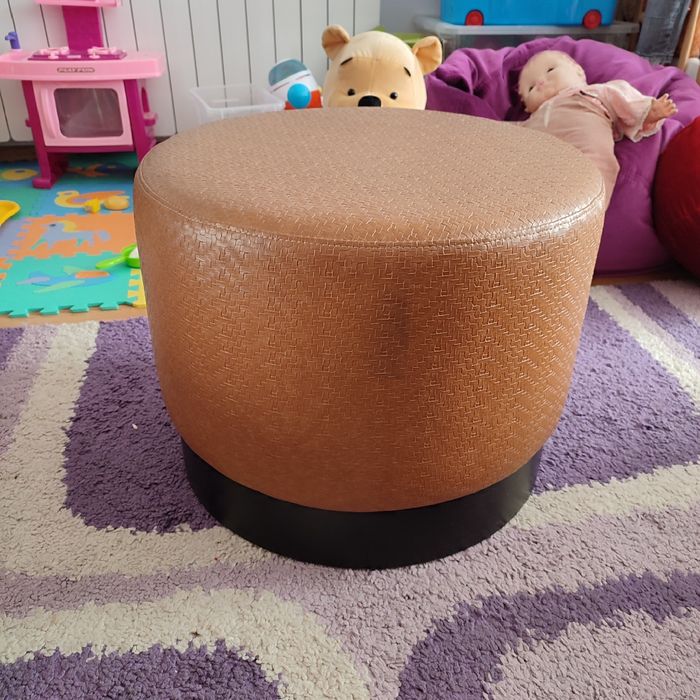 Puf ekologiczna skóra karmel