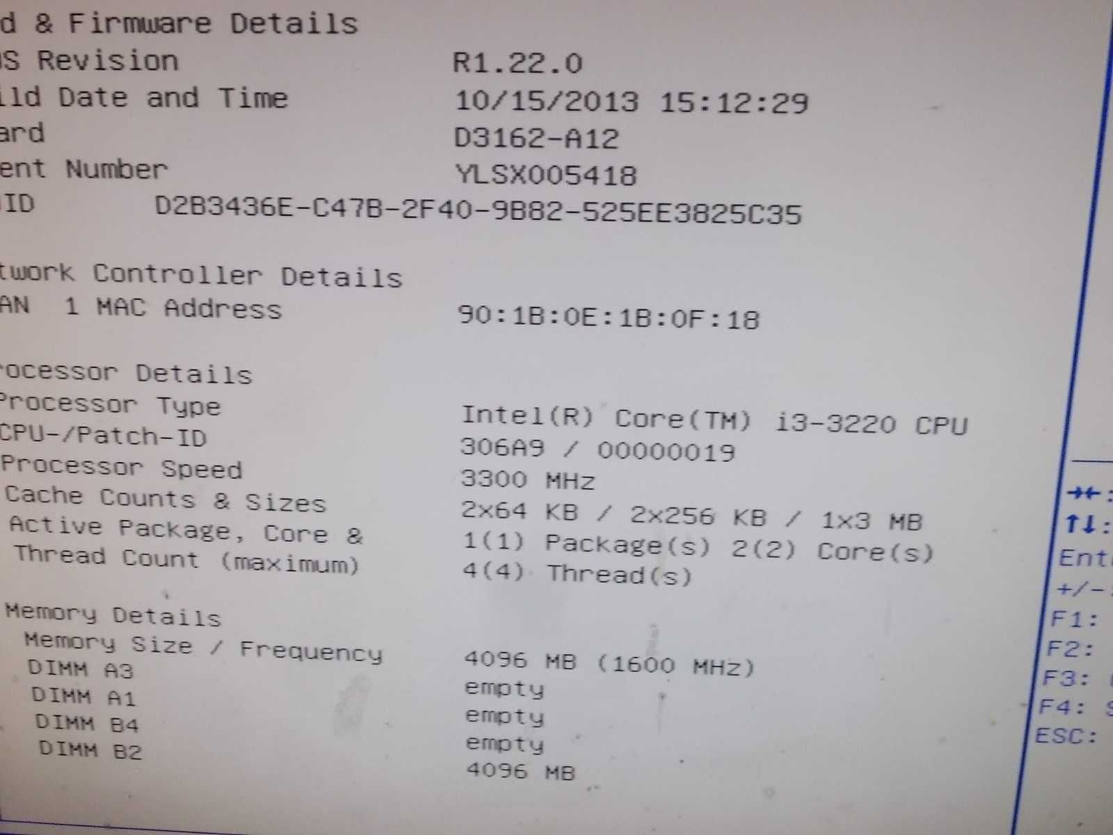 Fujitsu Esprimo P910L Core i3-3220 4GB DDR3