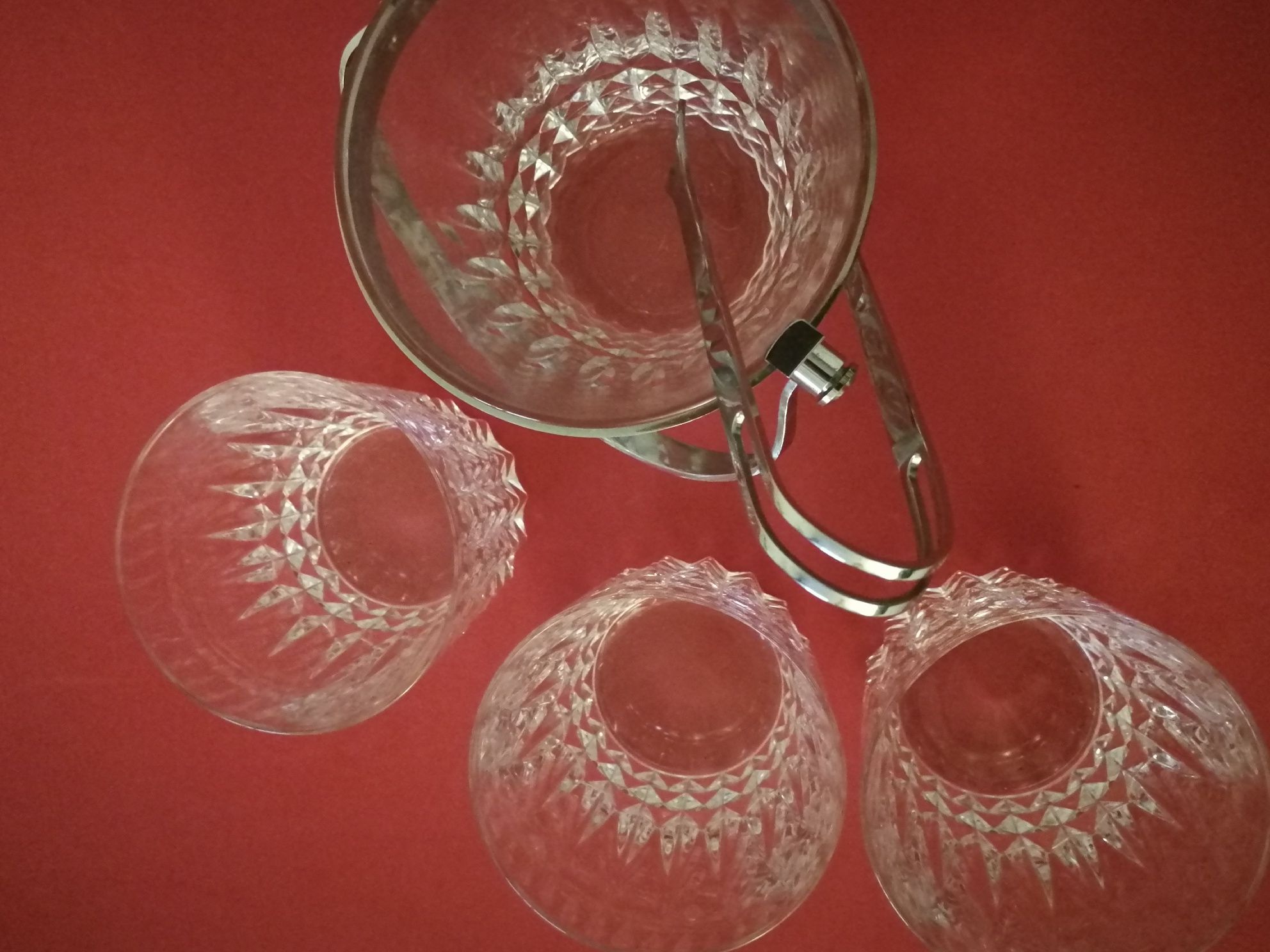 Copos de Uísque e geleira Baccarat Cristal