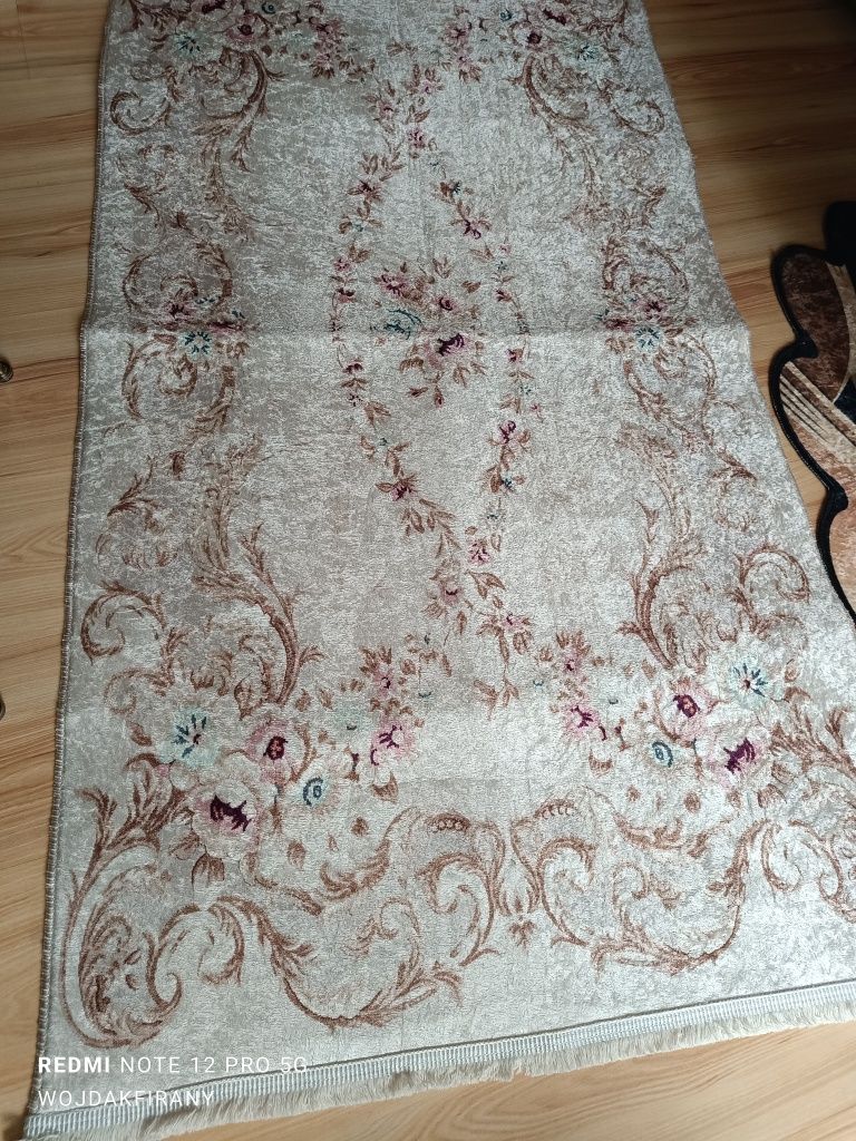 Dywanik sukulent granat różowe podwójne kwiaty 80x150cm