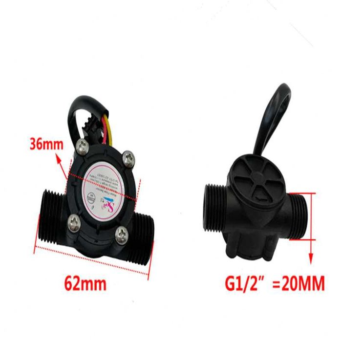 Sensor Controlo Fluxo De Água 1/2" YF-S201 30L/Min