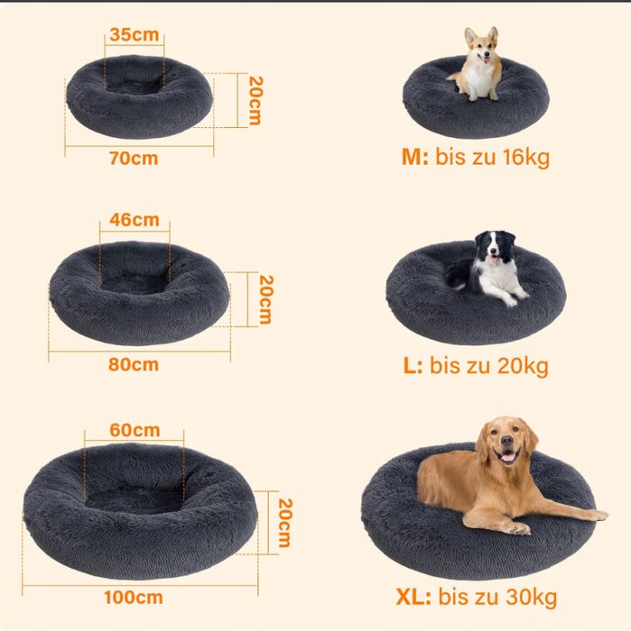 hmtope okrągłe legowisko dla psa i kota 70 cm