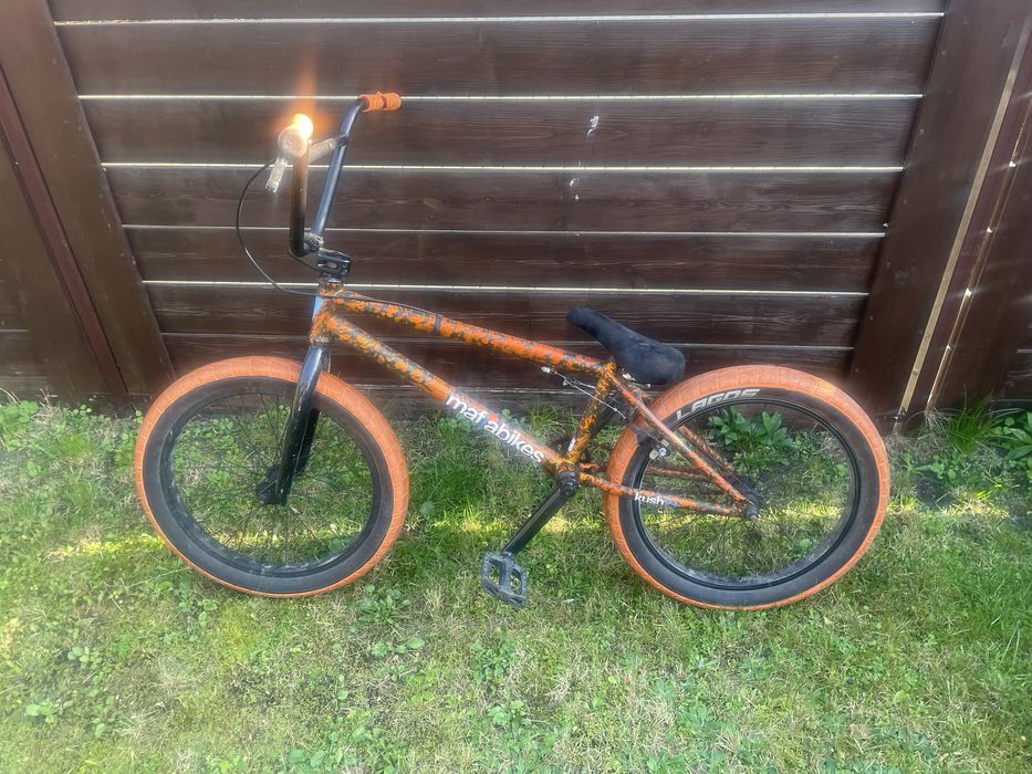 Bmx Mafiabikes Kush2+ 20 orange splat siodełko zamszowe