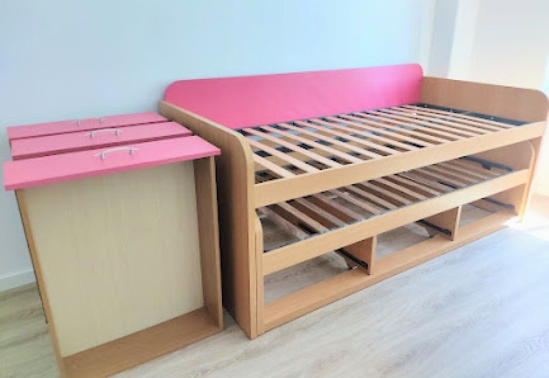 Cama dupla menina.