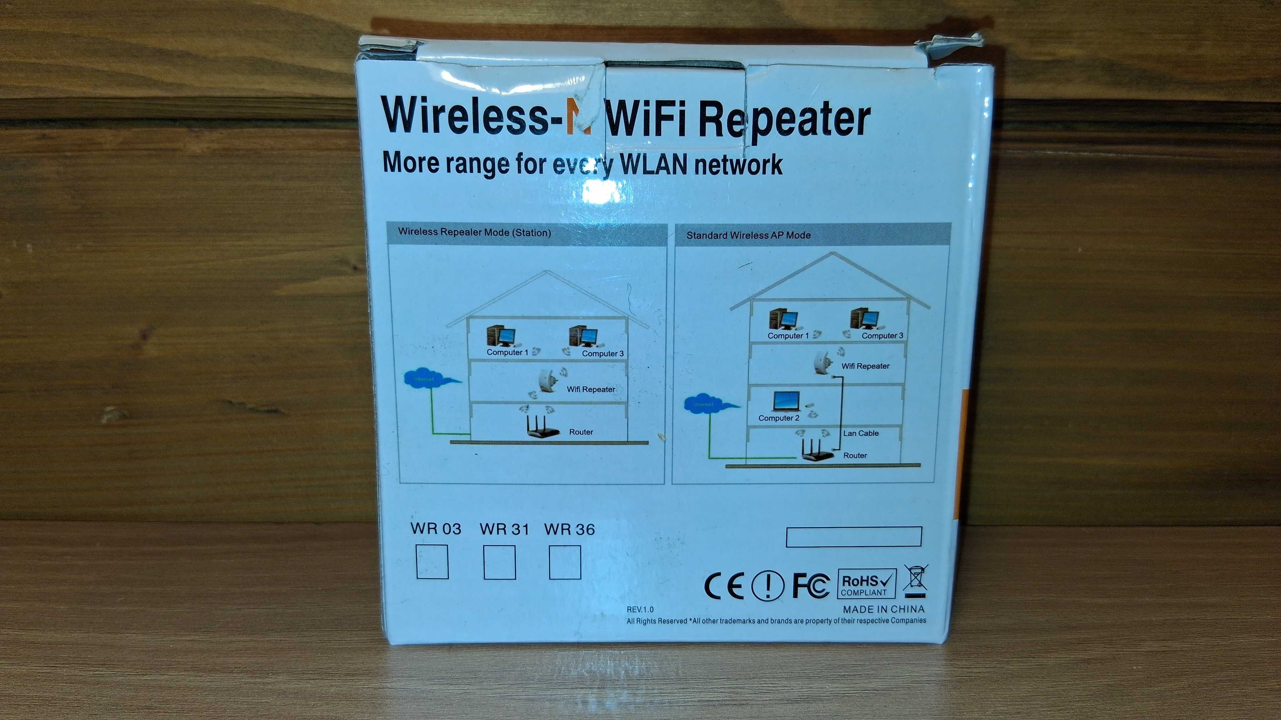 Wzmacniacz WiFi Repeater 2.4 GHz PIX-LINK Z Kablem LAN