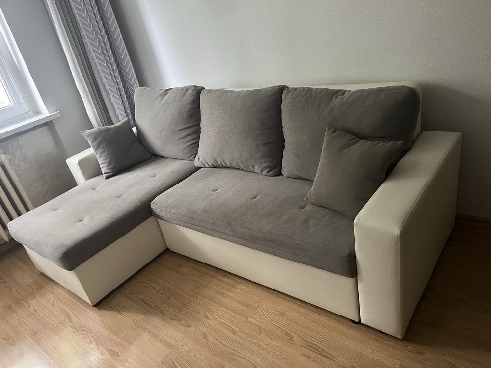 Narożnik rozkladany pojemnik na posciel