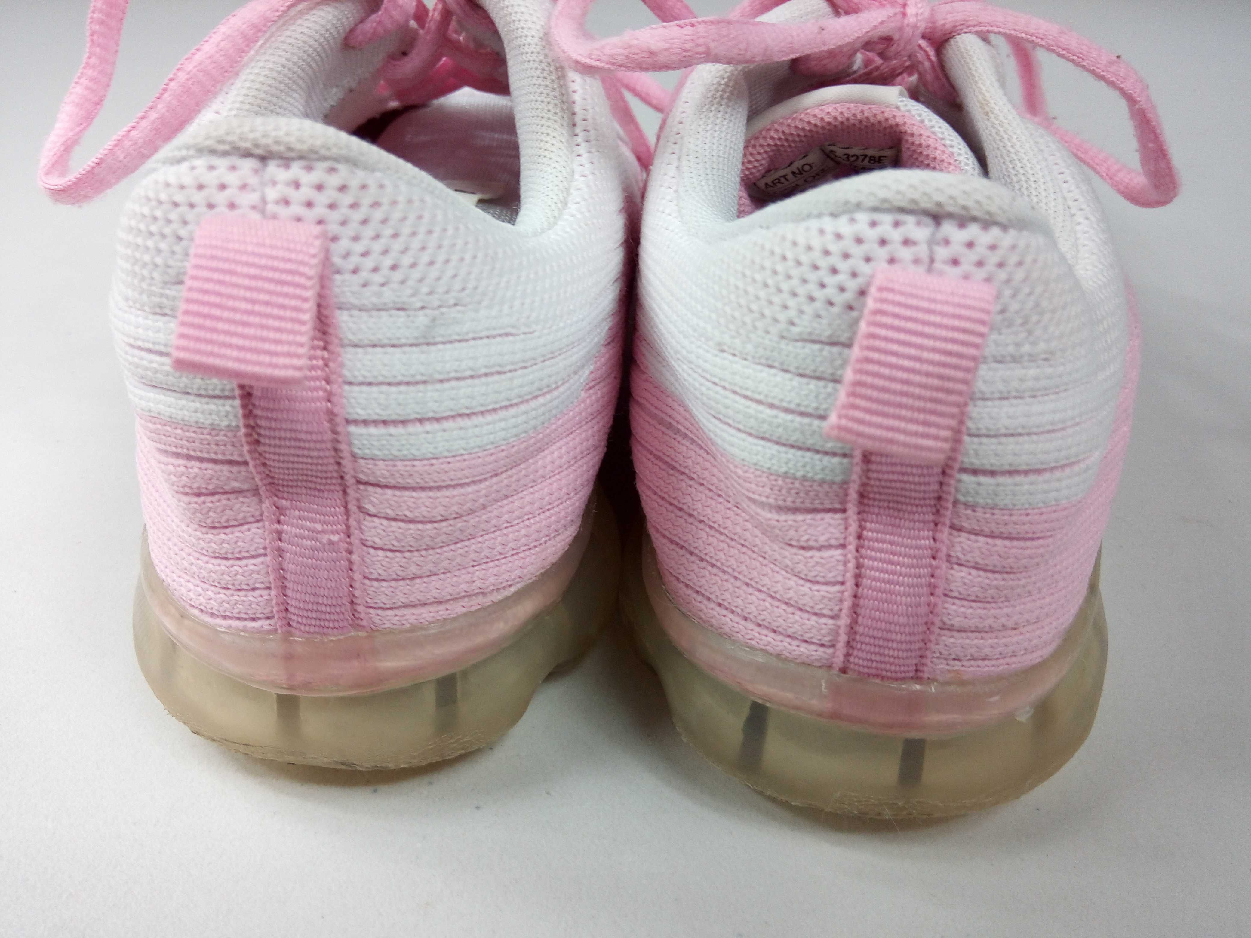 sneakers mesh różowe białe siatka r. 35 BDB poduszki air