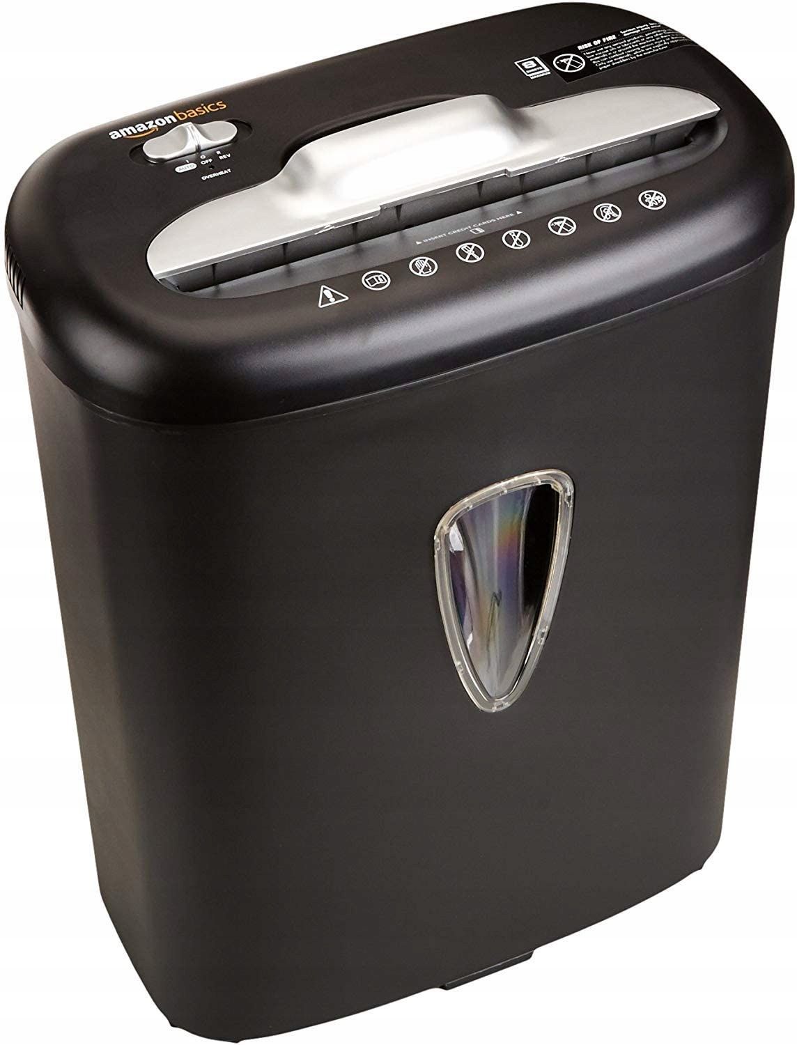 niszczarka do papieru amazon basics czarna p3 15,5l  opis