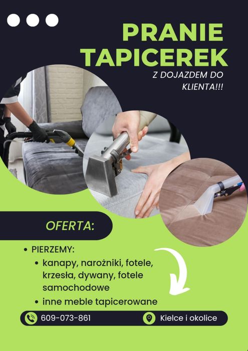 Mobilne pranie tapicerki meblowej i samochodowej.