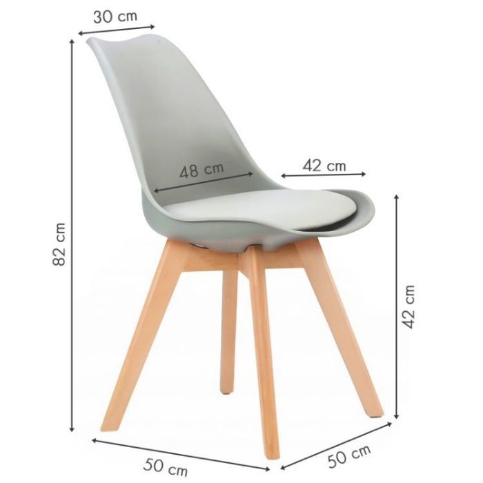 Zestaw 4 krzeseł z poduszką ModernHome