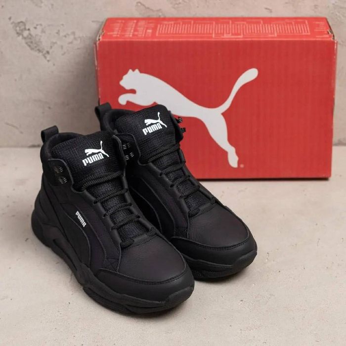 Зимові кросівки чоловічі шкіряні на хутрі Puma ST 40-45р