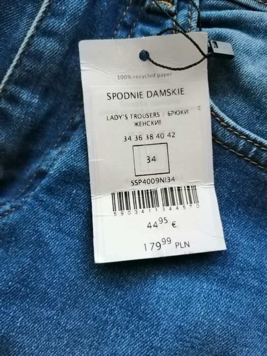 Spodnie jeans 34 Nowe