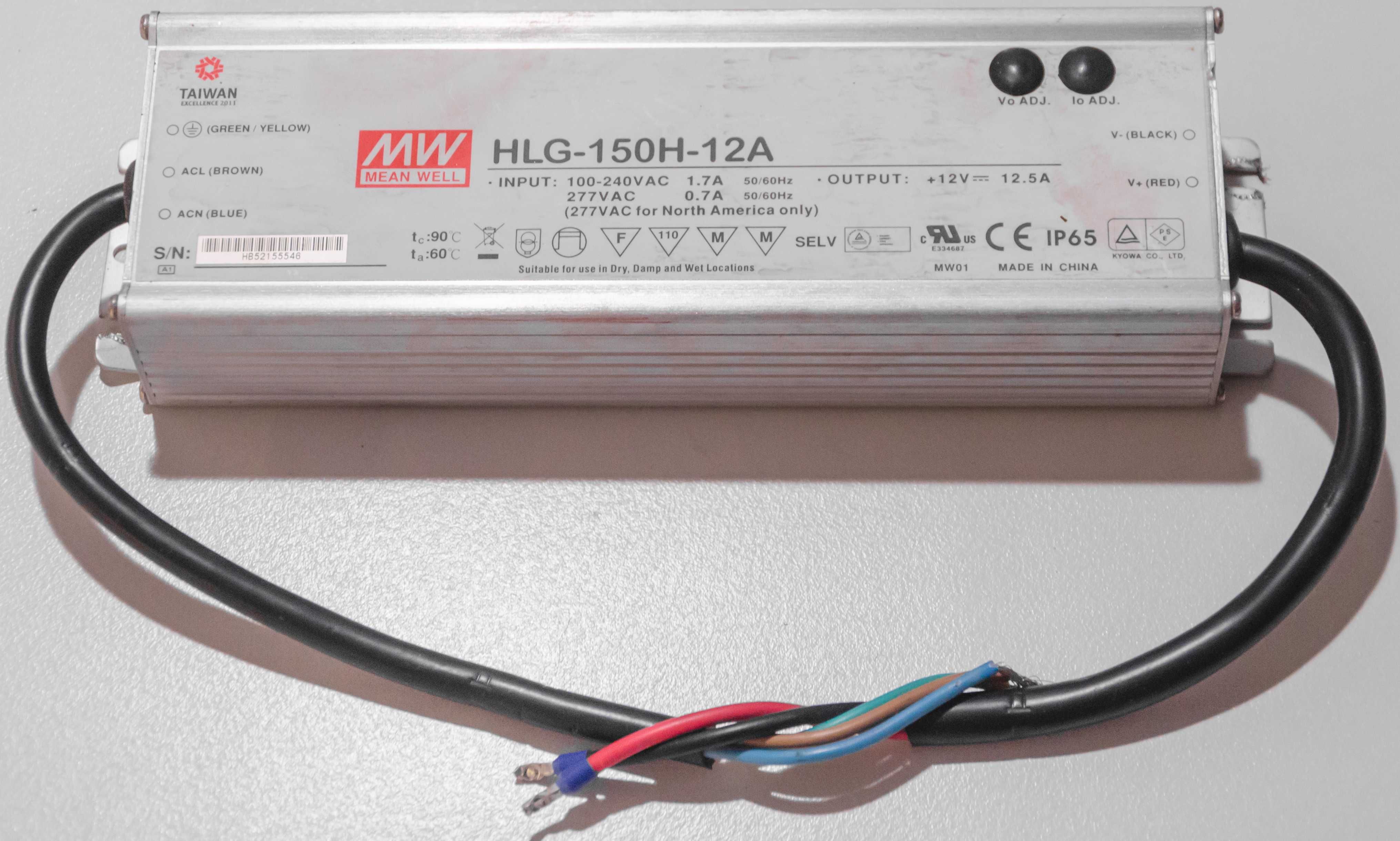 Sterownik Transformator Zasilacz LED Mean Well HLG-150H-12A