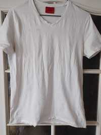 Koszulka używana damska Hugo Boss biała rozmiar M z wadą