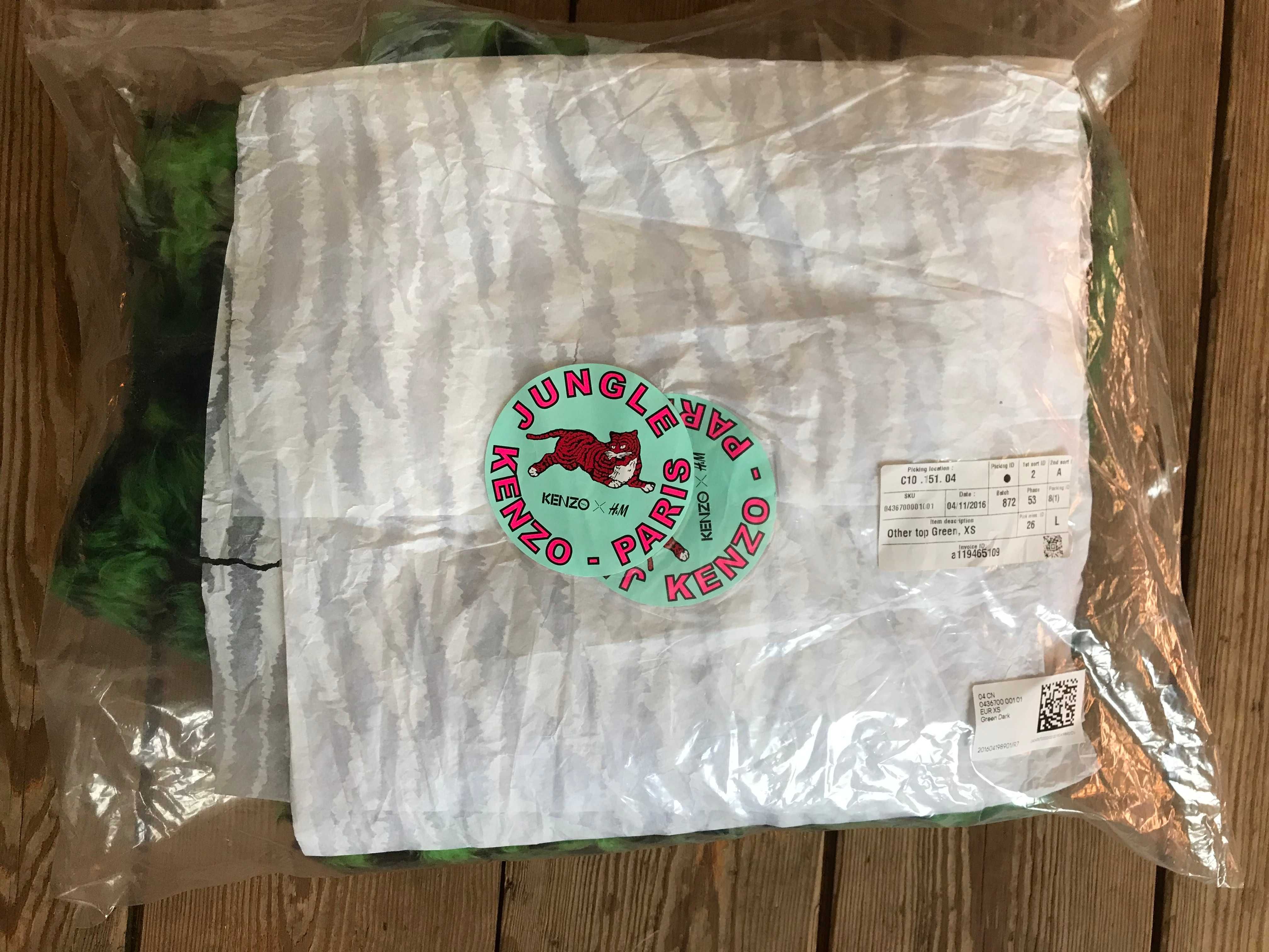 Bluza futrzana Kenzo x H&M, r. XS