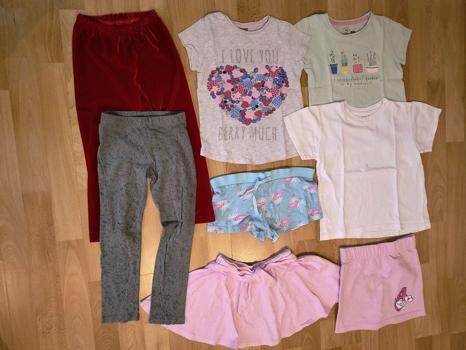 Paczka ubrań dla dziewczynki na rozmiar 110