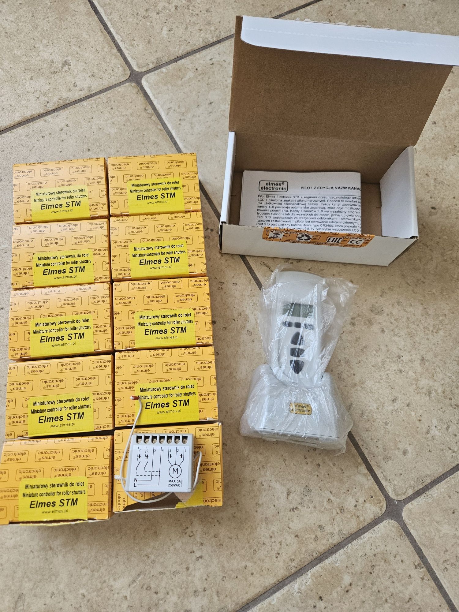 Sterownik do rolet elektrycznych i pilot zestaw 10szt