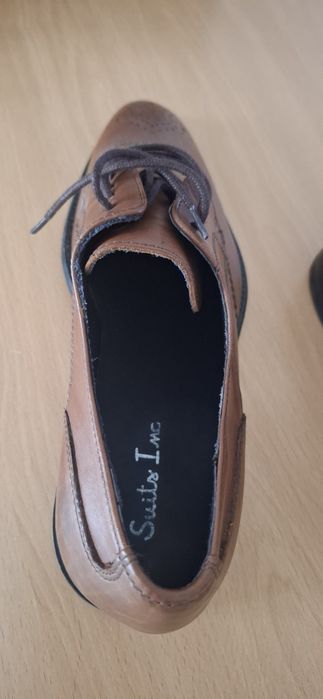 Sapatos Homem Tam41 Camel como NOVOS usados 1 vez