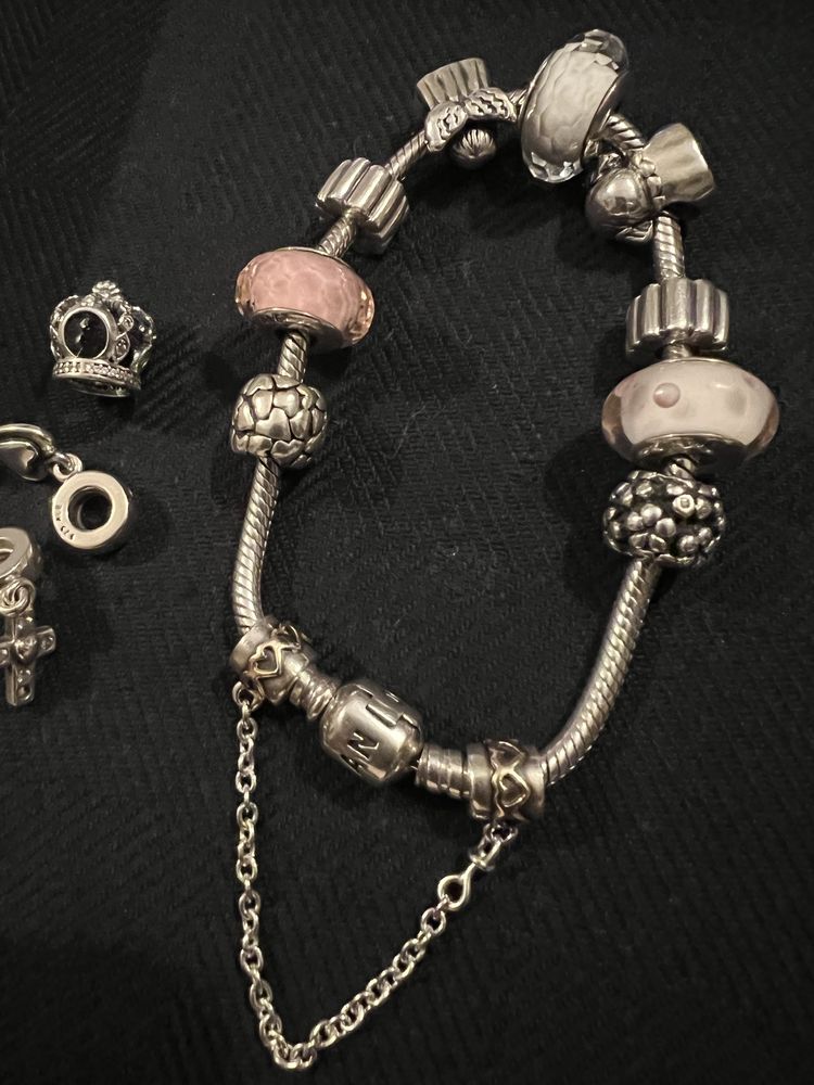 Pulseira Pandora + peças em excelente estado originais