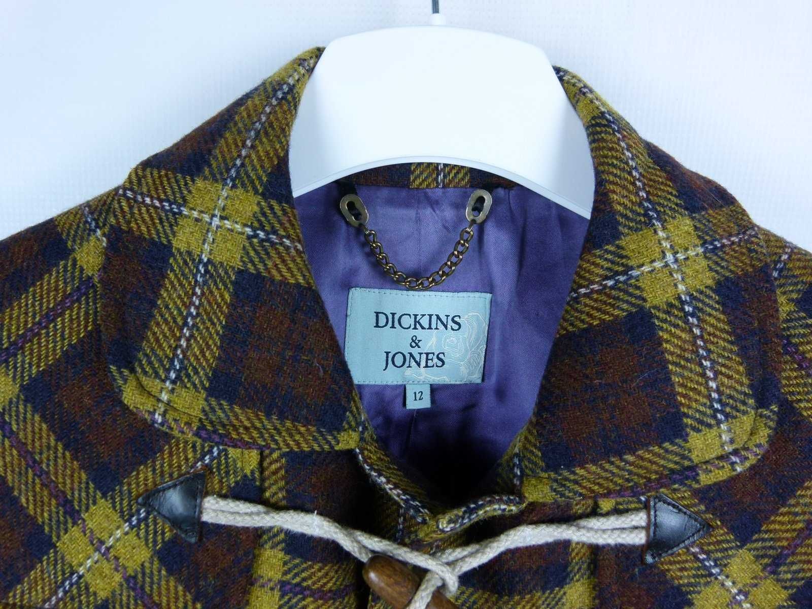 Dickins & Jones wełniana kurtka kratka wełna krata 12 / 40