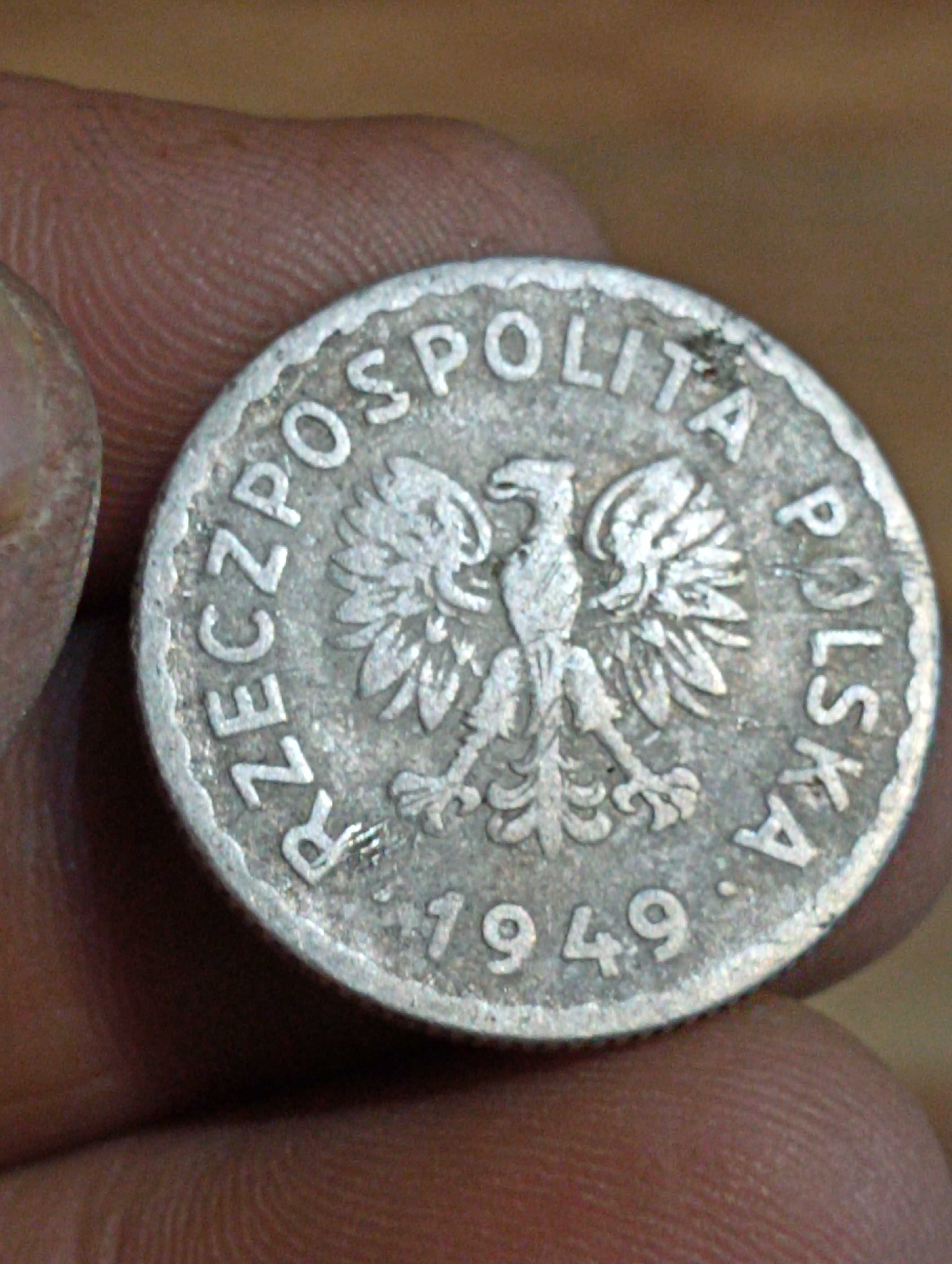 Sprzedam monete 1 zloty 1949 rok bzm