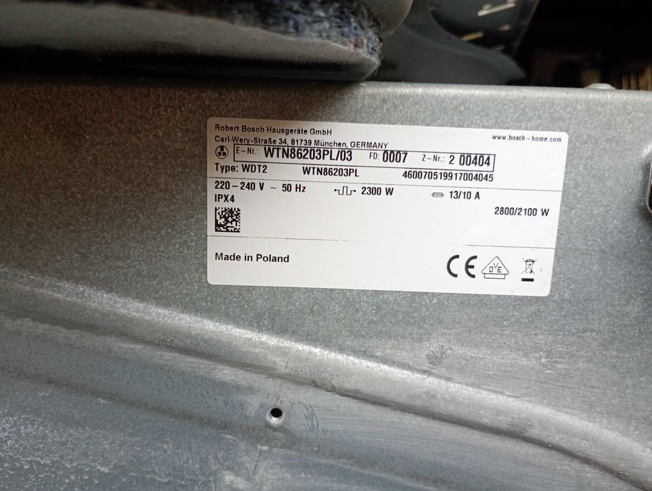 Suszarka Bosch seria 4 części
